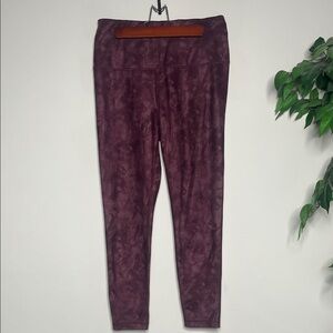 Athletic Works Purple Tie-Dye Leggings